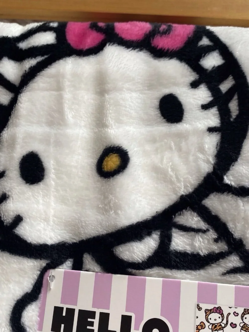 Hello Kitty Animal Print Soft Throw Blanket 50” X 70” Tiger Zebra Cheetah NEW
